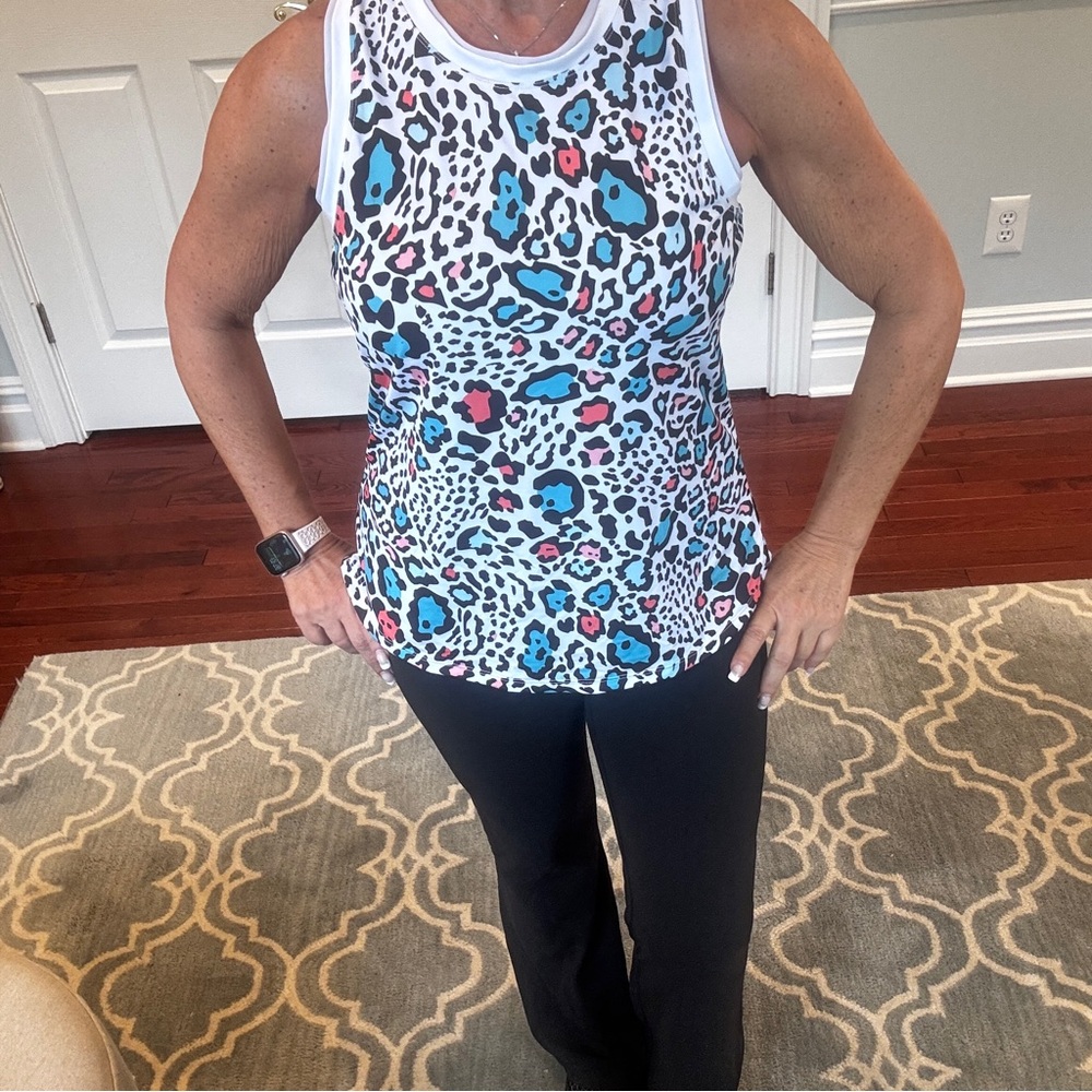 Tail Leopard Print Racerback Tank Top